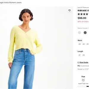 Levi’s ribcage straight ankle jeans